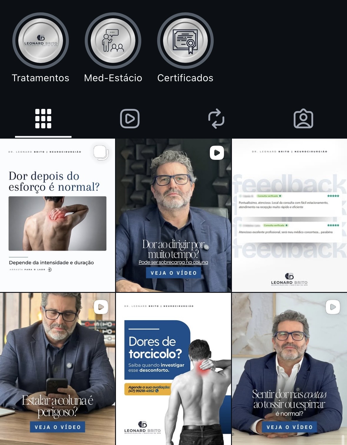 Feed do Instagram @drleonardbrito