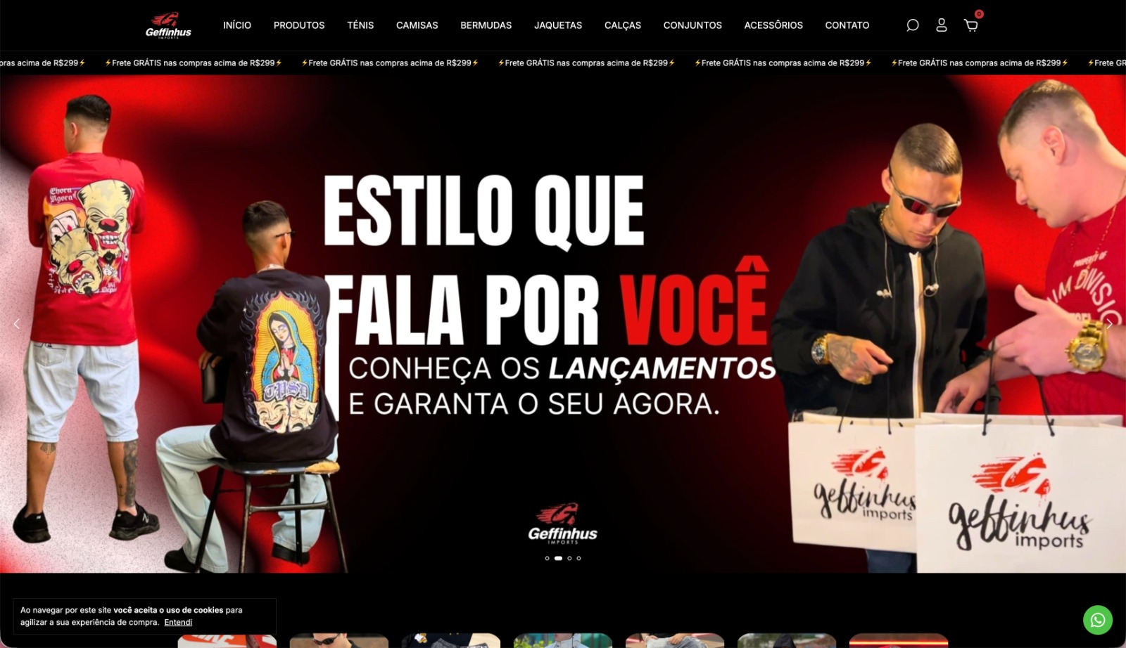 Site criado para Geffinhus Imports